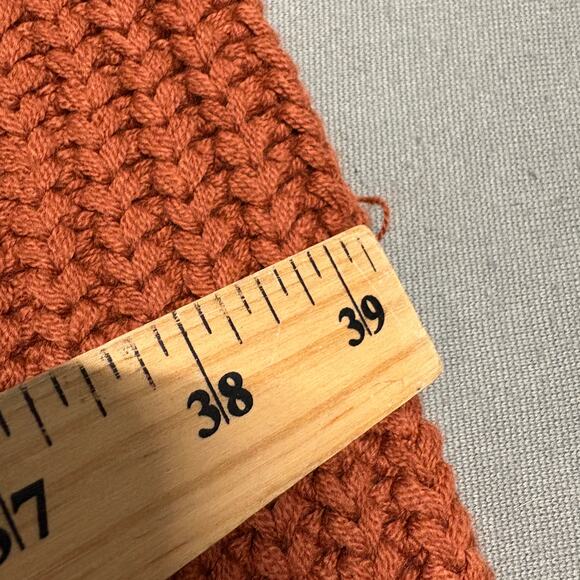FREE PEOPLE Women's Turtleneck Oversized‎ Cable Knit Sweater Orange XS Eleven - Picture 10 of 13